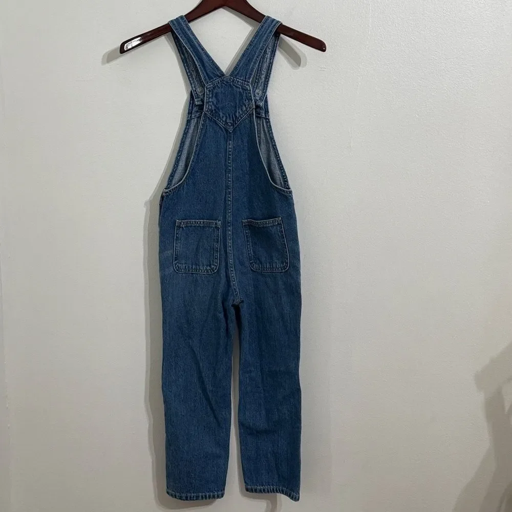 OLD NAVY Denim Overalls Girls Size 6-7 Small Adjustable Straps Kids